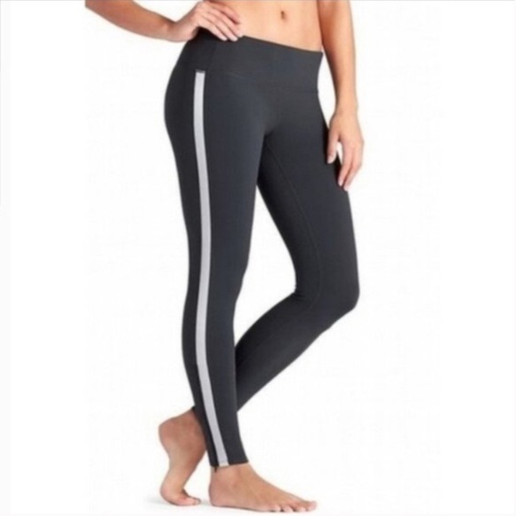 ATHLETA Leggings Reflective SideStripe Ankle Zip S - Picture 2 of 13